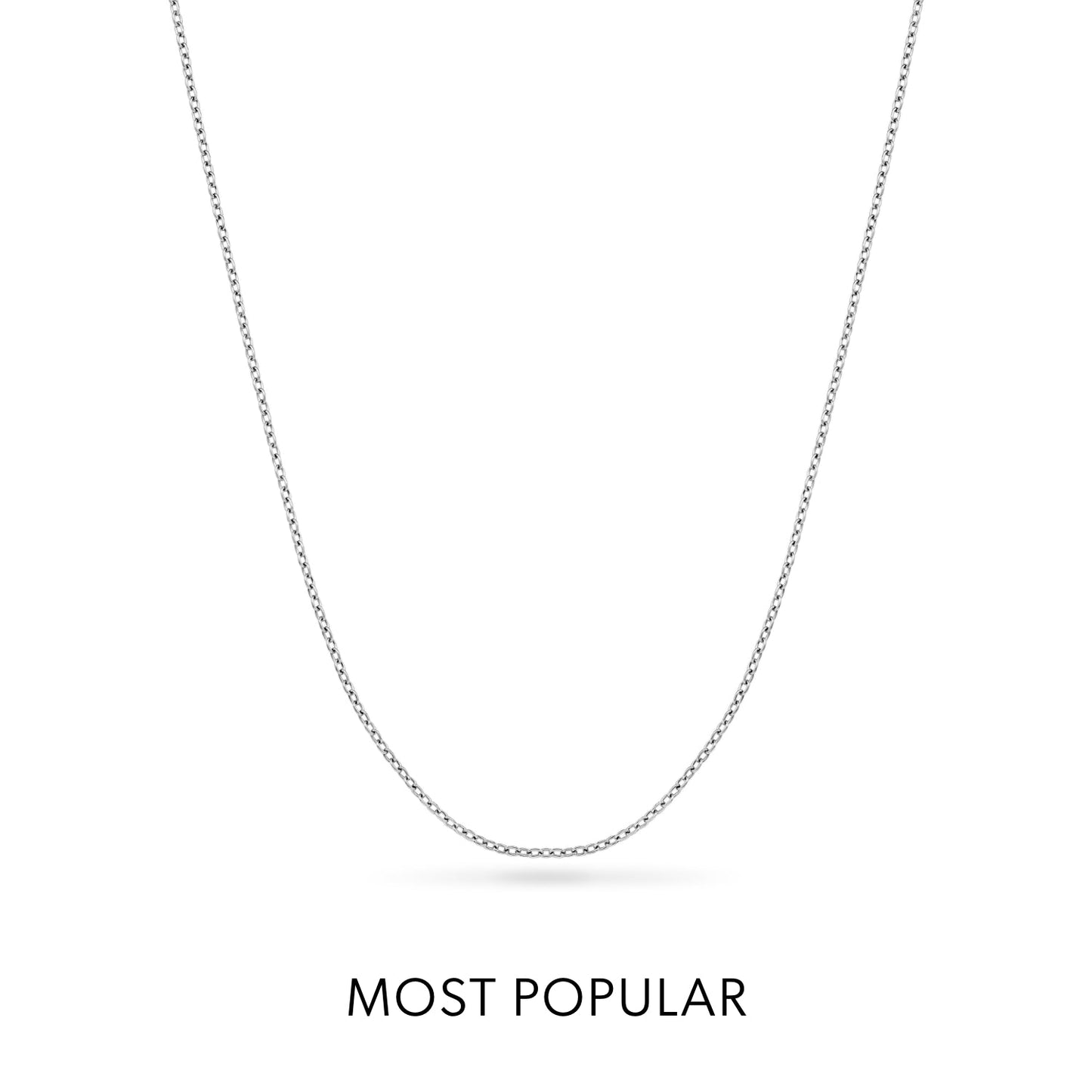 Layering Fine Chain Necklace 16-18 in (Silver) - Sterling Silver