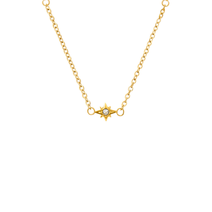 Mini Written In The Stars Initial Tag Necklace (Gold)