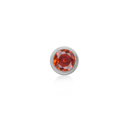 Birthstone Huggie Hoops (Silver)
