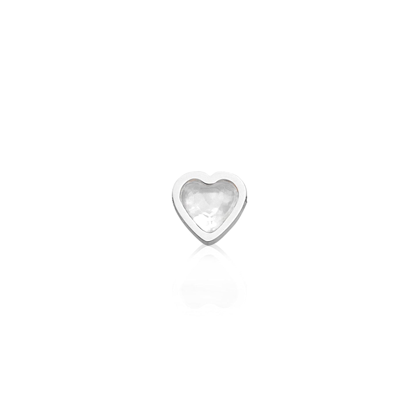 Made Mine Mini Heart Birthstone Necklace (Silver)