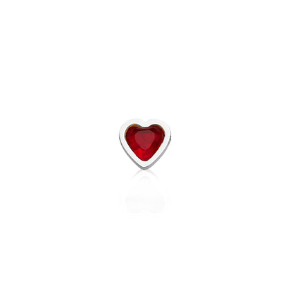 Made Mine Mini Heart Birthstone Bracelet (Silver)