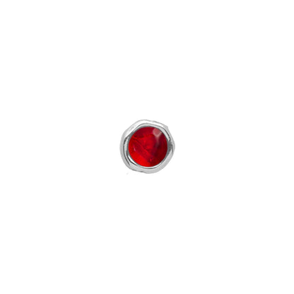Made Mine Initials & Birthstone Necklace (Silver)