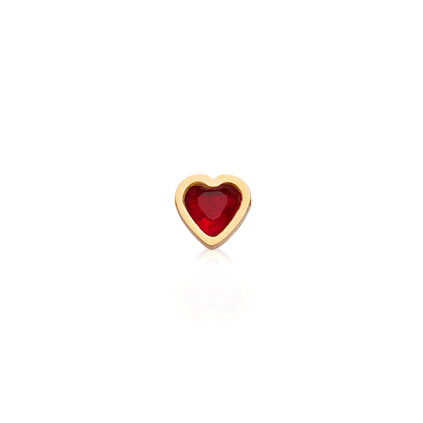 Mini Heart Birthstone Bracelet (Gold)