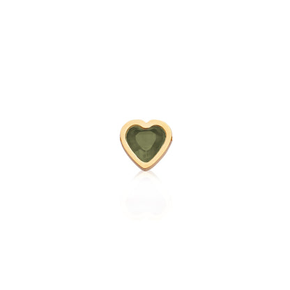 Mini Heart Birthstone Bracelet (Gold)
