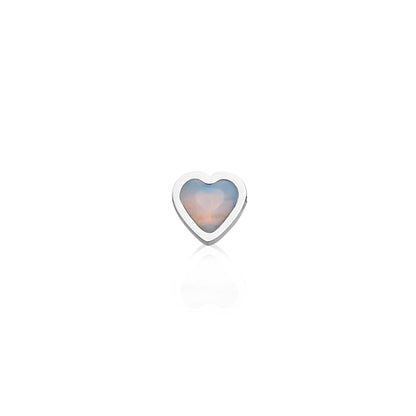 Made Mine Mini Heart Birthstone Necklace (Silver)