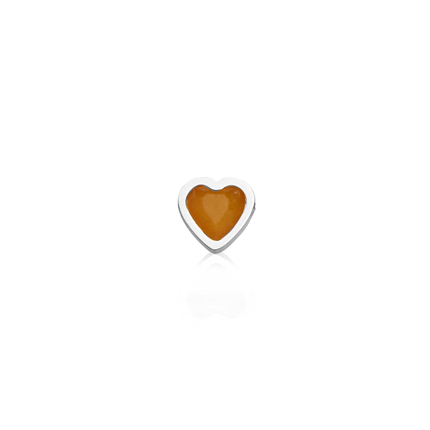Made Mine Mini Heart Birthstone Necklace (Silver)