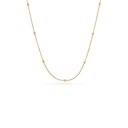 Double Fingerprint Heart Token Necklace (Gold)
