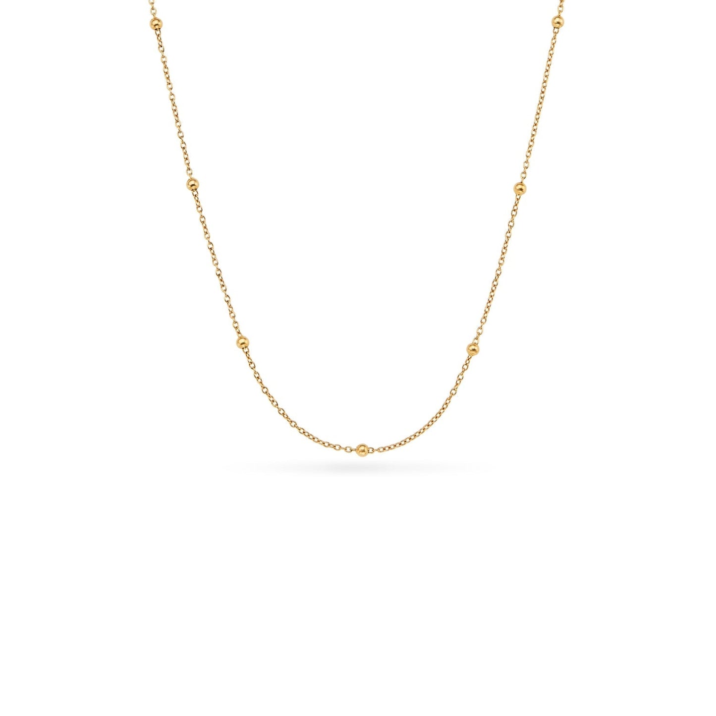 Mother of Pearl Heart Necklace (Gold)