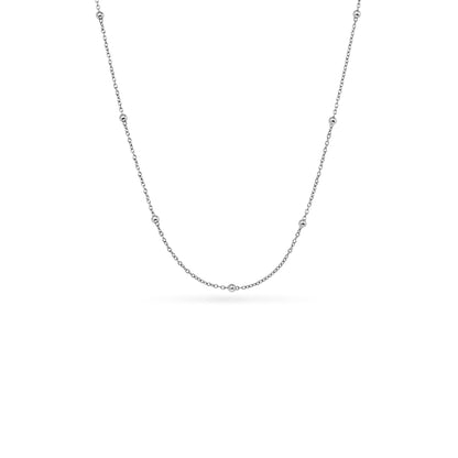Layering Sphere Chain Necklace (Silver)