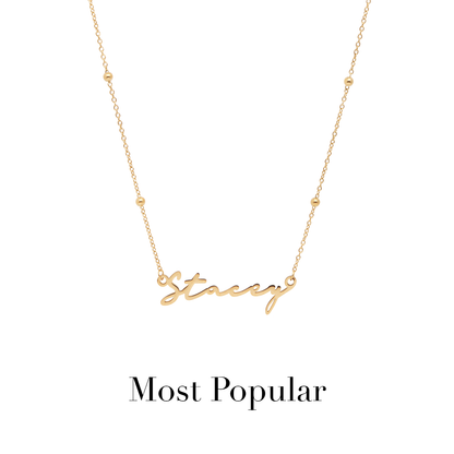Signature Name Necklace - Gold