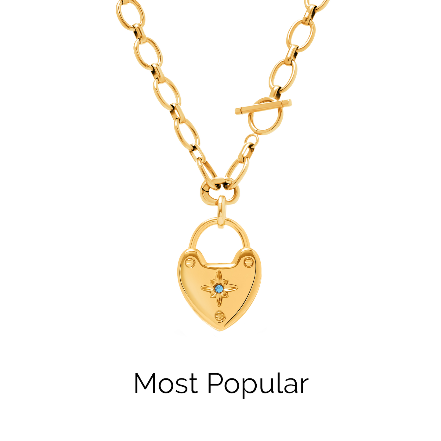 Photo Love Locket Necklace (Gold) - TEST