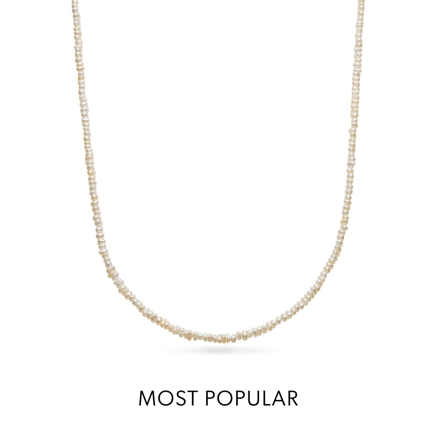 Layering Blue Apatite Beaded Necklace (Gold)