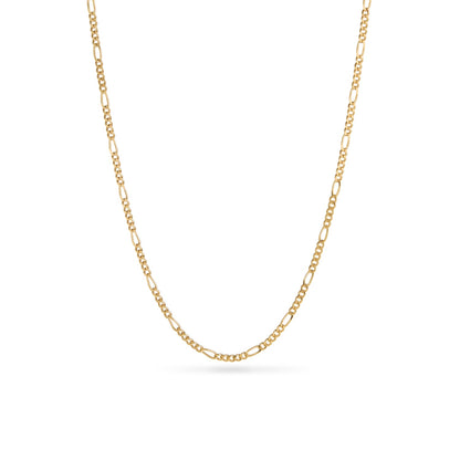 Layering Small Figaro Chain Necklace (Gold)