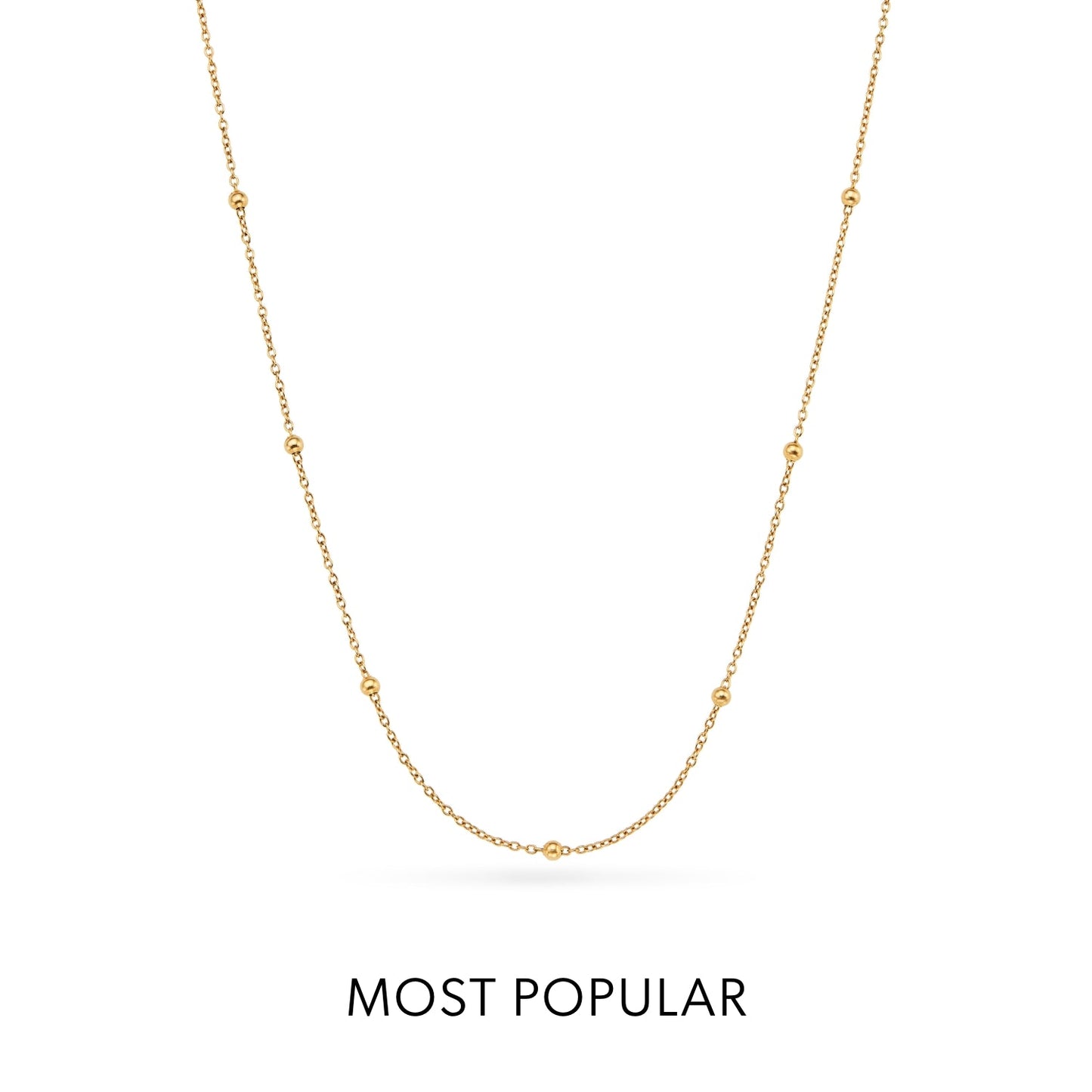 Sphere Chain Necklace (Gold)