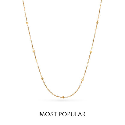 Blue Lace Agate Cushion Necklace (Gold)
