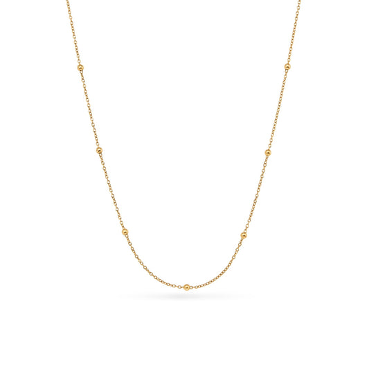 Layering Sphere Chain Necklace (Gold)