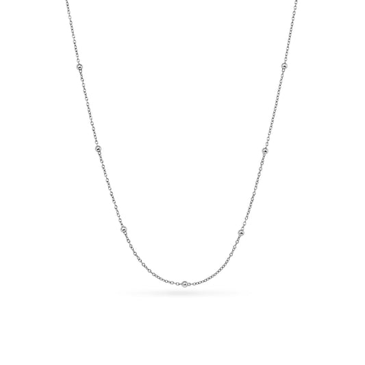 Sphere Chain Necklace 20 in (Silver)