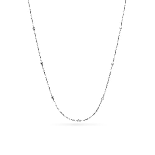 Sphere Chain Necklace 18-20In(Silver)
