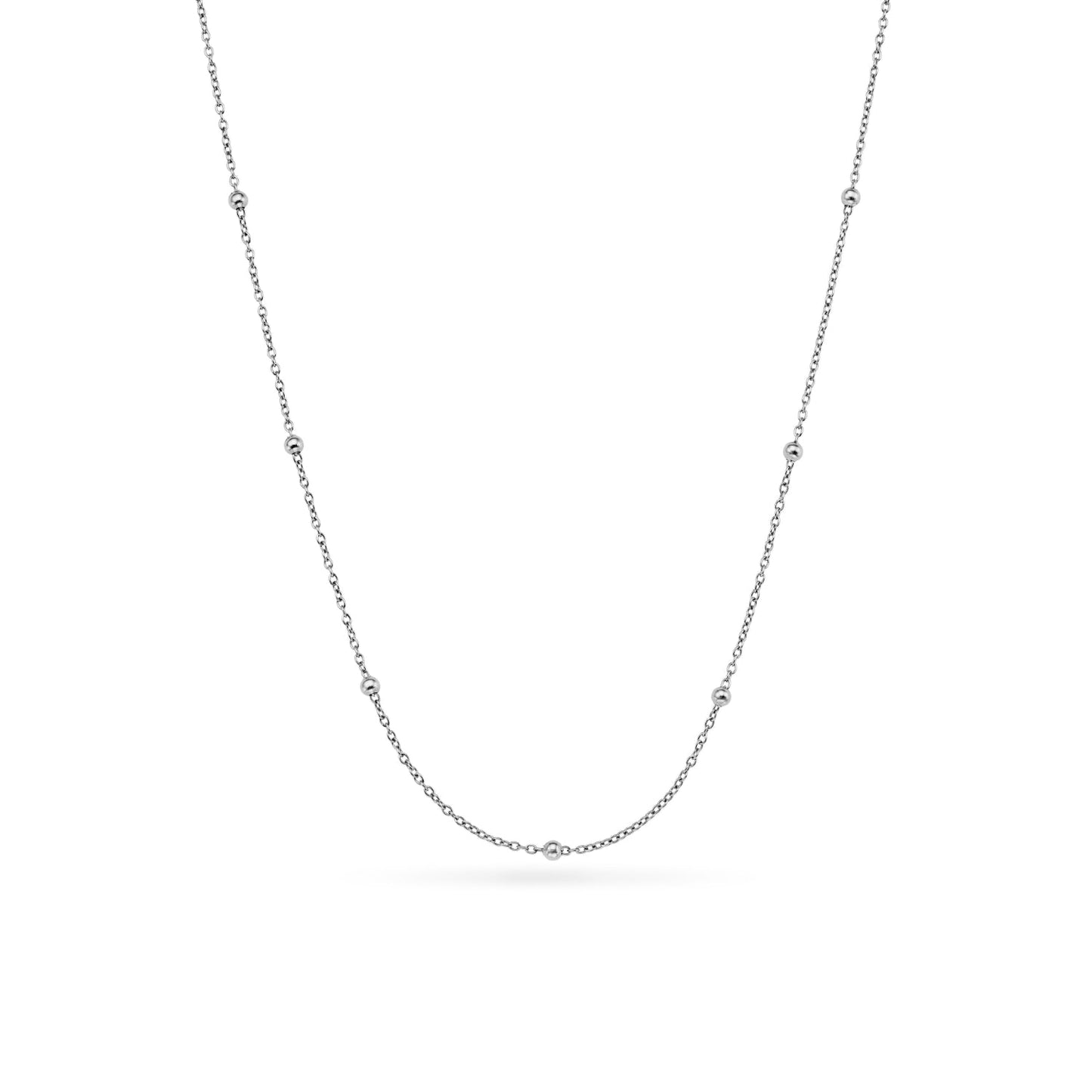 Layering Sphere Chain Necklace (Silver)