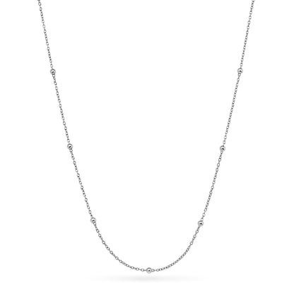 Layering Sphere Chain Necklace (Silver)
