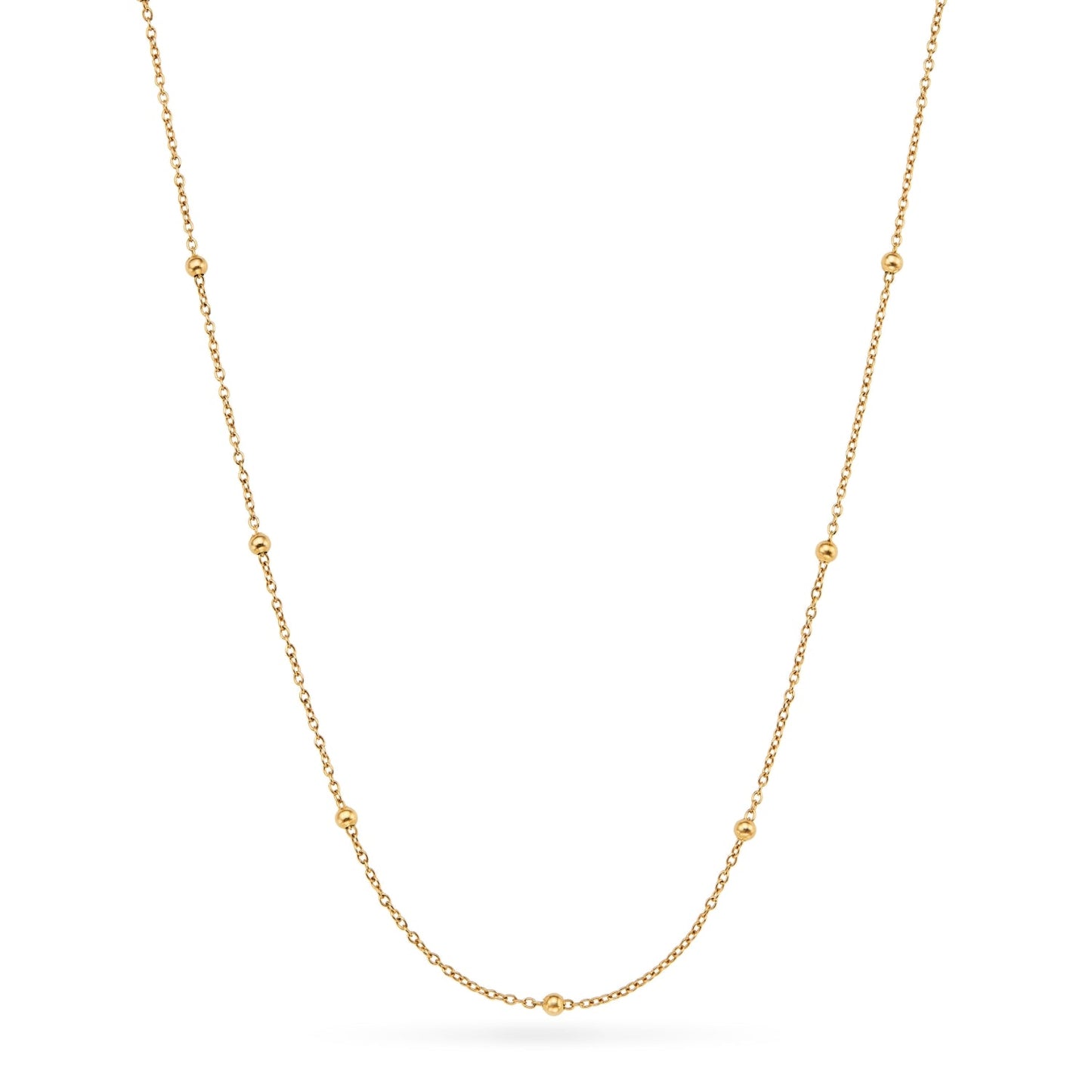 Green Quartz Heart Necklace (Gold)