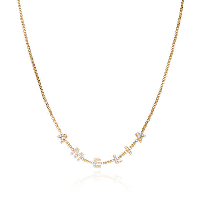 Pearl Custom Name Necklace (Gold)