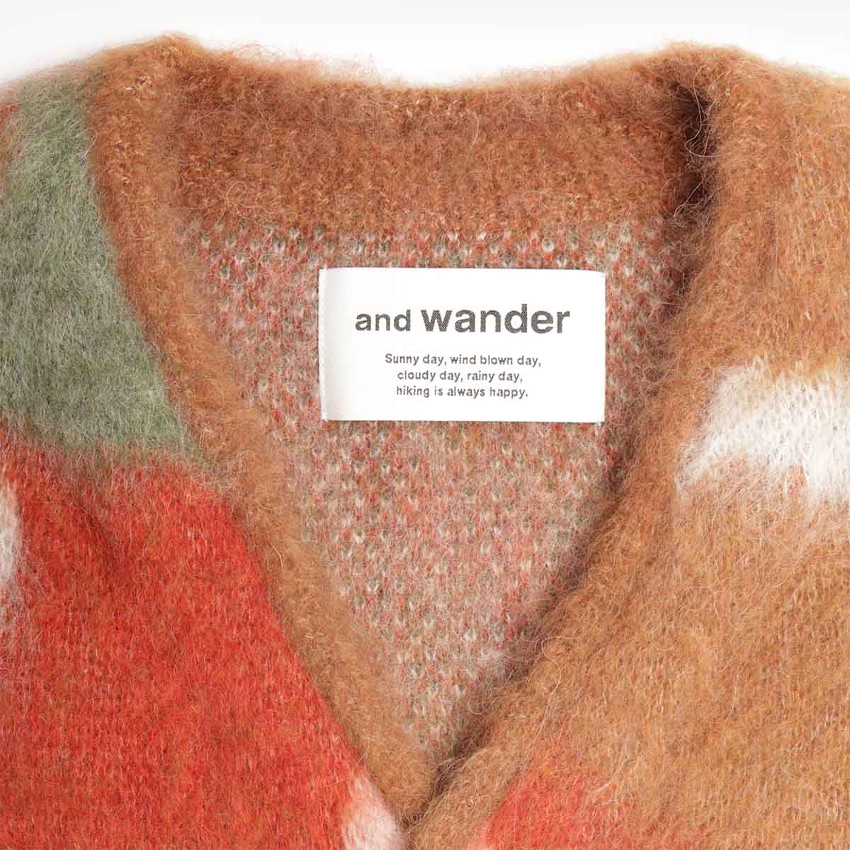 And Wander Shaggy Knit Mix Colour Cardigan