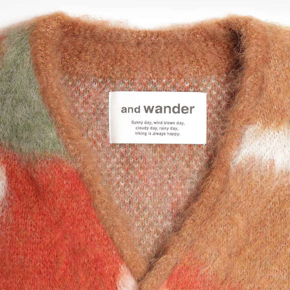 And Wander Shaggy Knit Mix Colour Cardigan
