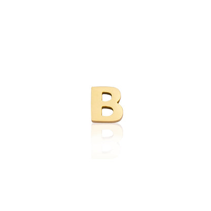 Made Mine Mini Letter Sphere Chain Necklace (Gold)