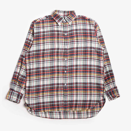 Beams Plus Button Down Classic Fit Indian Flannel Plaid Shirt