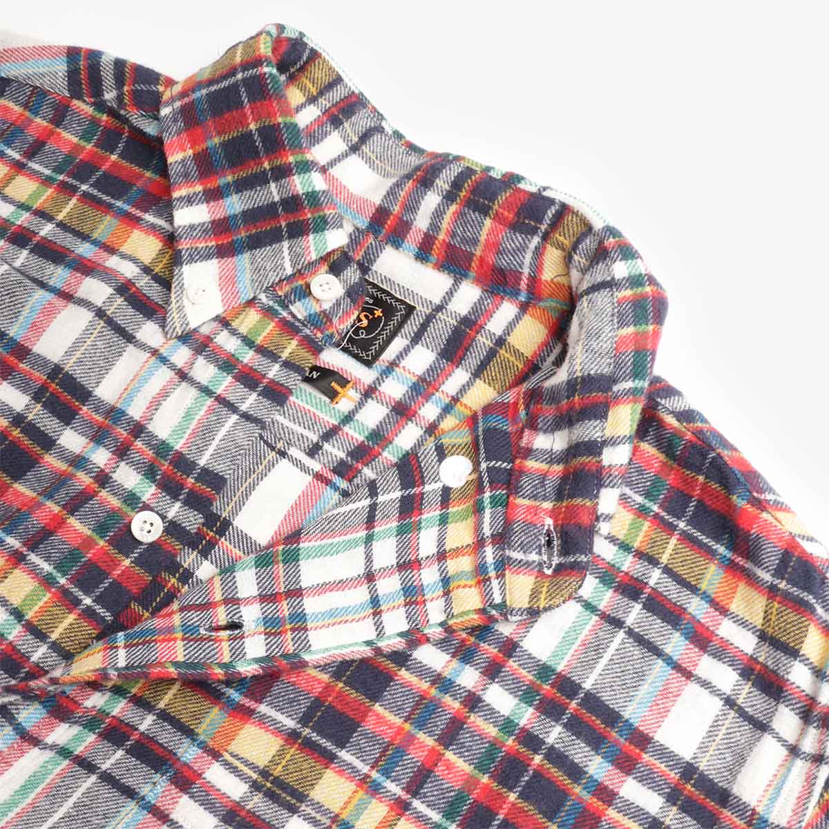 Beams Plus Button Down Classic Fit Indian Flannel Plaid Shirt