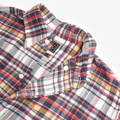 Beams Plus Button Down Classic Fit Indian Flannel Plaid Shirt