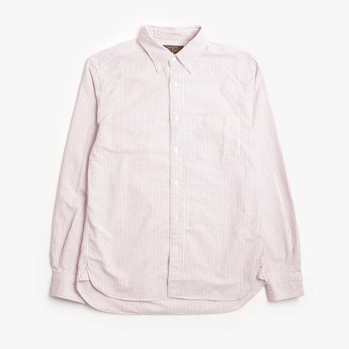Beams Plus Button Down Oxford Candy Stripe Shirt