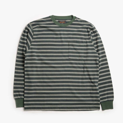 Beams Plus Pin Stripe Pocket T-Shirt