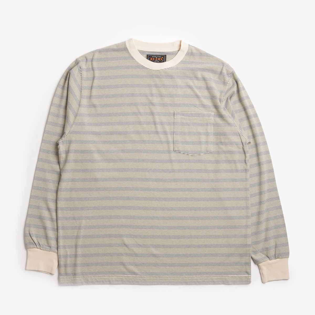 Beams Plus Pin Stripe Pocket T-Shirt