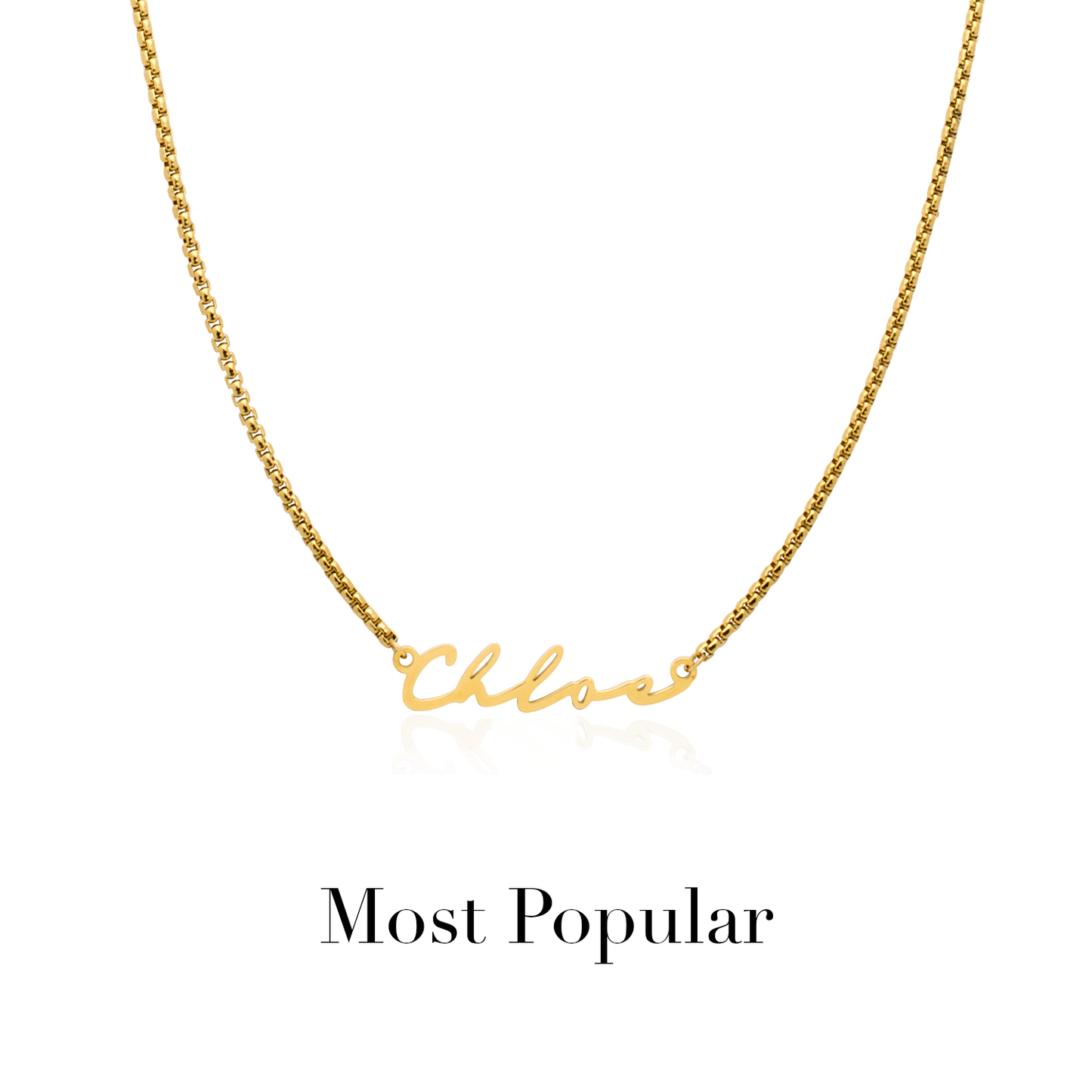 Signature Name Necklace - Gold
