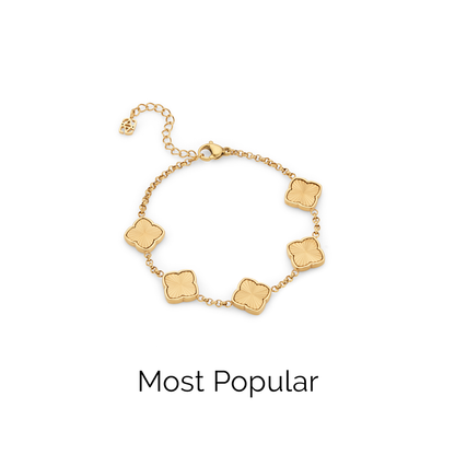 Pearl Belgravia & Bracelet Set (Gold)