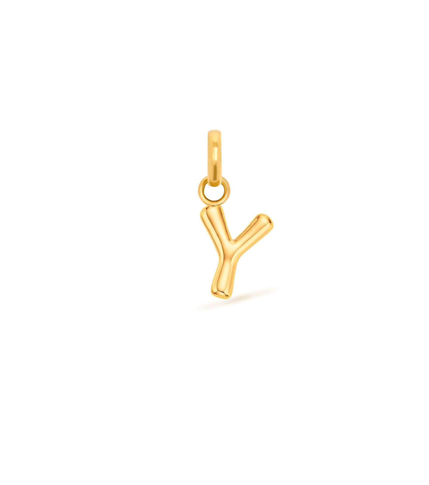 Mini Molten Initial Pendant (Gold)