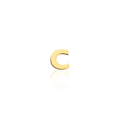 Made Mine Mini Letter Sphere Chain Necklace (Gold)