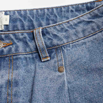 Dime Pleated Denim Shorts