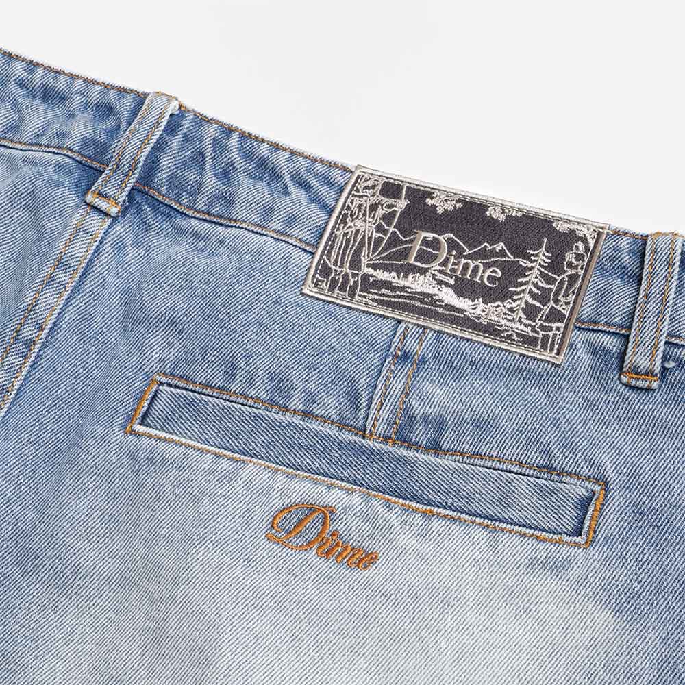Dime Pleated Denim Shorts