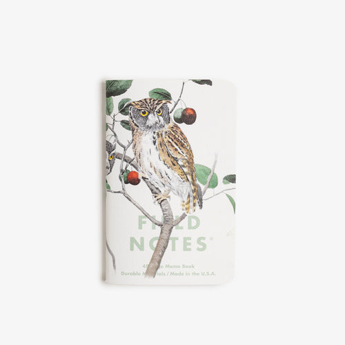 Field Notes Birds & Trees of North America Pack A: Screech Owl, Blue Jay, Brewer Sparrow 3-Pack Notebook