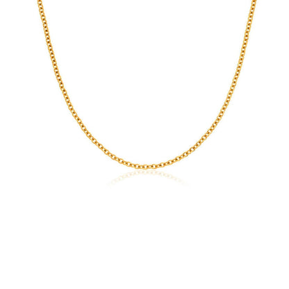 Fingerprint Moon & Star Tag Necklace (Gold)