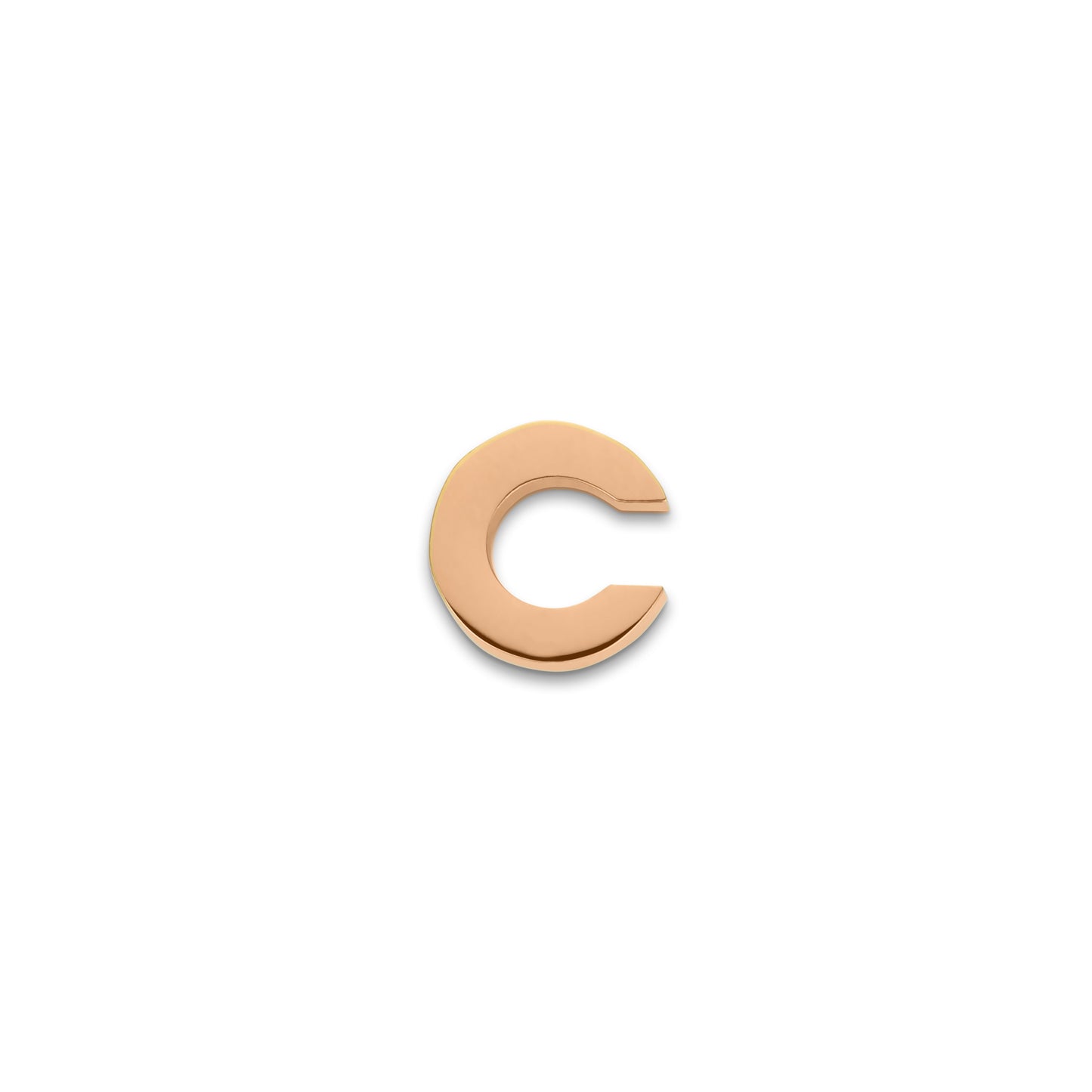 Made Mine Charms - Block Initial Charm (Rose Gold)