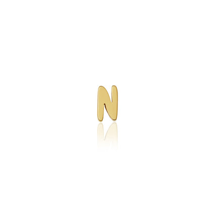 Fixed Charm - Handwritten Initial Charm (Gold)