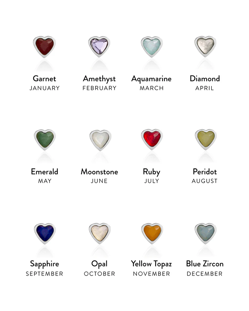 Birthstone Signature Name Necklace (Silver)