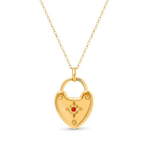 Photo Love Locket Necklace (Gold)