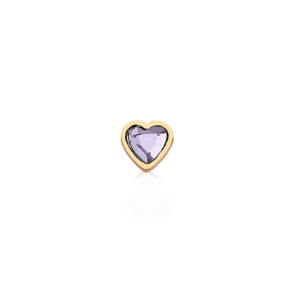 Made Mine Mini Heart Birthstone Anklet (Gold)