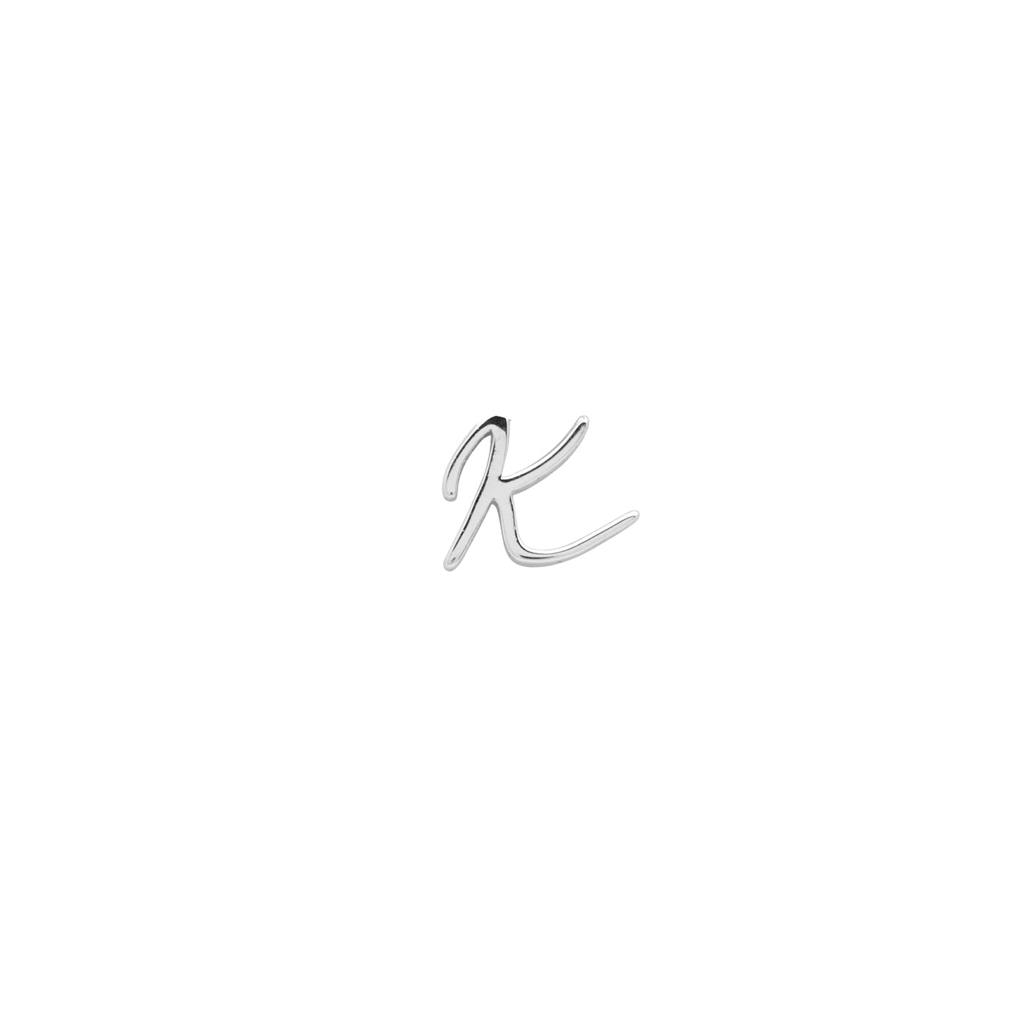 Signature Initial Stud Earring (Silver)