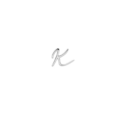 Signature Initial Stud Earring (Silver)
